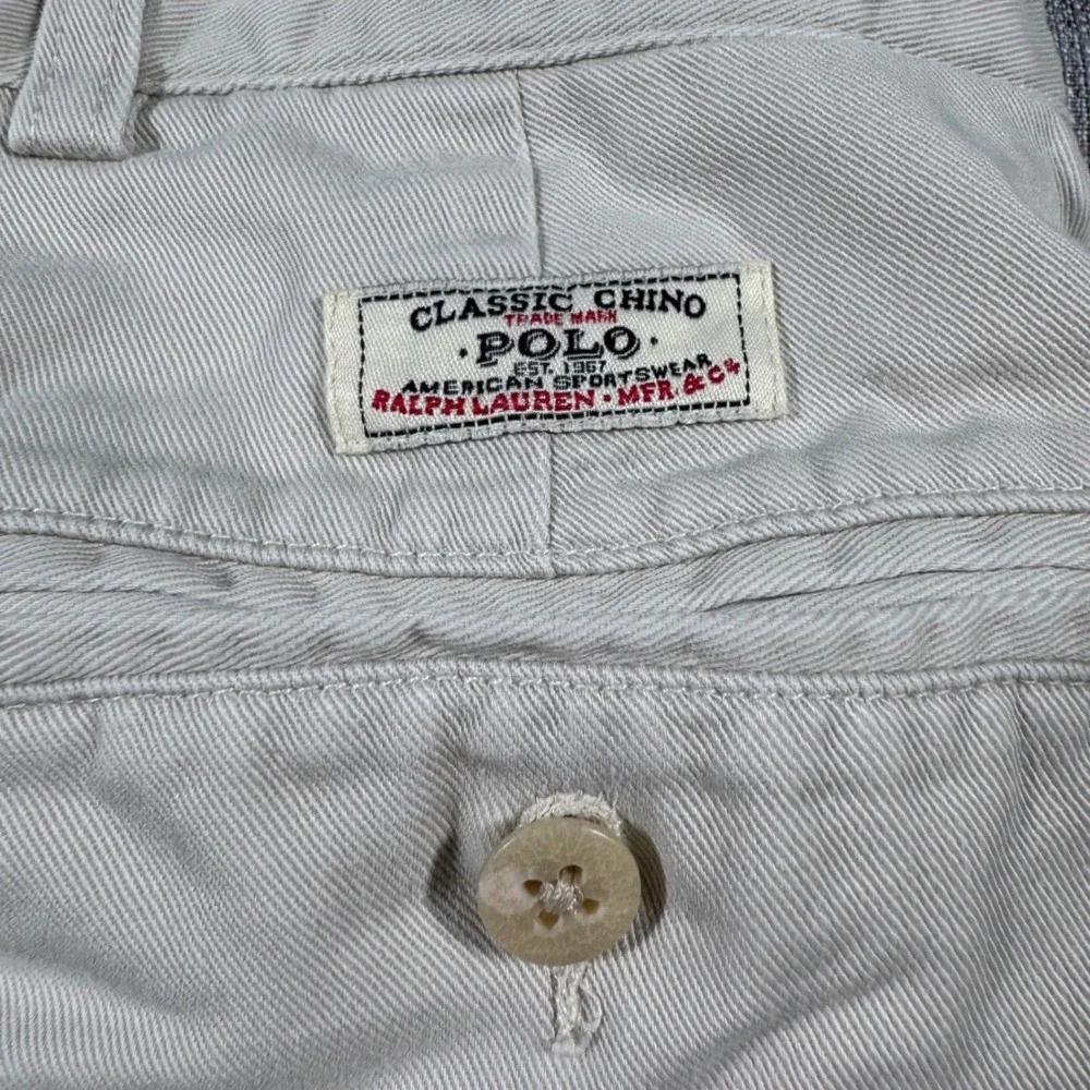 Polo Ralph Lauren Andrew Pant Mens 40x32 Khaki Tan Pleated Chino Cotton Trousers